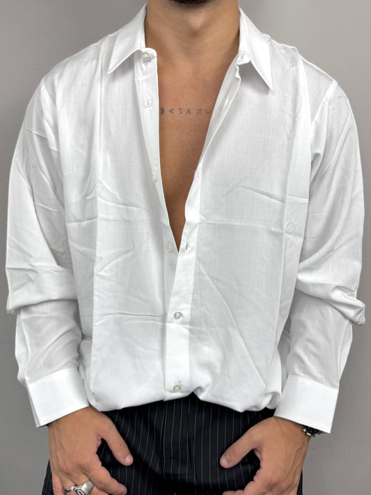 Camicia in viscosa white