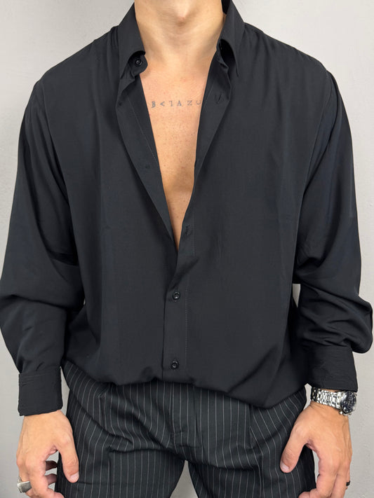 Camicia in viscosa black