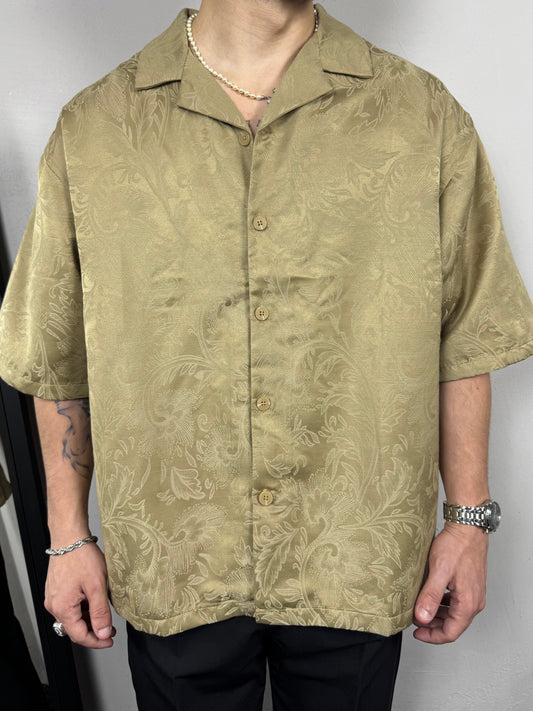 Camicia jacquard beige