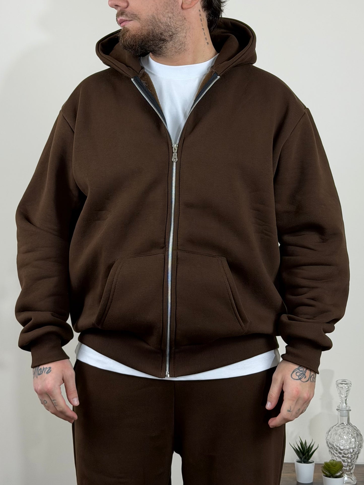 Tuta Comfy Zip Brown